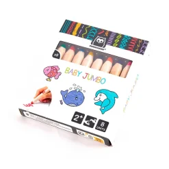 EUREKAKIDS 8 lápices gruesos de colores - Baby Jumbo