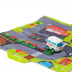 EUREKAKIDS Alfombra de juegos con 3 coches