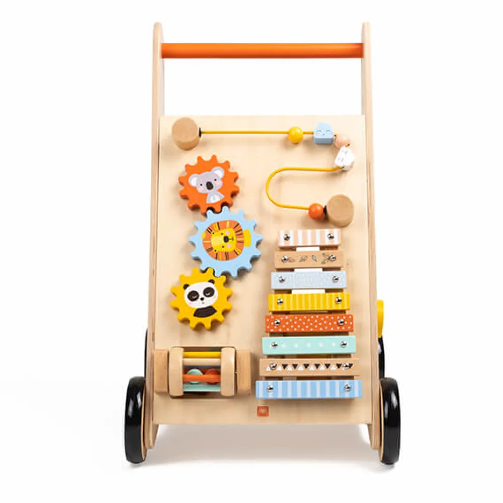 EUREKAKIDS Andador de madera con 6 actividades Wild