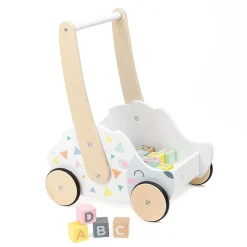 EUREKAKIDS Andador de madera con bloques
