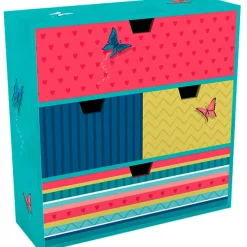 EUREKAKIDS Armario para guardar joyas con 4 cajones