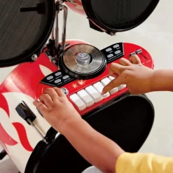 HAPE Batería de madera con teclado y taburete – Cool Beats Drum Set