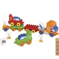 EUREKAKIDS Bloques de construcción BIO – Camión transportador de vehículos