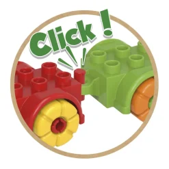 EUREKAKIDS Bloques de construcción BIO – Camión transportador de vehículos