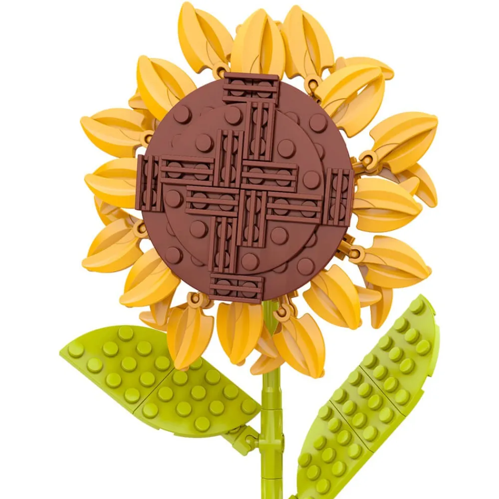 EUREKAKIDS Bloques de construcción flores clásicas – girasol de 161 piezas