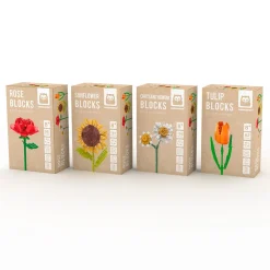 EUREKAKIDS Bloques de construcción flores clásicas – girasol de 161 piezas