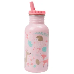 EUREKAKIDS Botella de agua personalizable para niños con diseño de animales del bosque