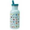 EUREKAKIDS Botella de agua personalizable para niños con diseño de flores