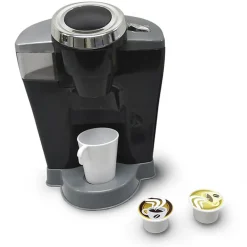 EUREKAKIDS Cafetera con sonidos realistas y goteo real de agua