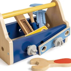 EUREKAKIDS Caja de herramientas de madera con accesorios