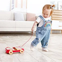 HAPE Carro de Arrastre con Bloques Apilables