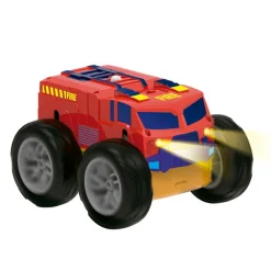EUREKAKIDS Coche con radiocontrol reversible Rescue Racer rojo y amarillo