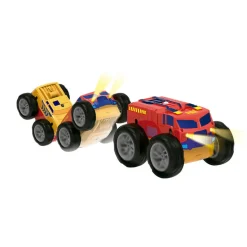 EUREKAKIDS Coche con radiocontrol reversible Rescue Racer rojo y amarillo
