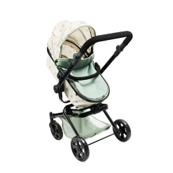 EUREKAKIDS Cochecito 2 en 1 plegable con giro 360º