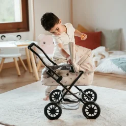 EUREKAKIDS Cochecito plegable para muñecas & muñecos de 36cm