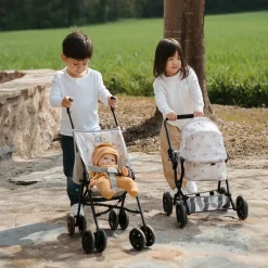 EUREKAKIDS Cochecito plegable para muñecas & muñecos de 36cm