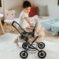 EUREKAKIDS Cochecito plegable para muñecas & muñecos de 36cm