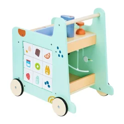 EUREKAKIDS Cocina caminador de madera 2 en 1