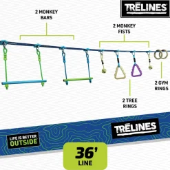 Trelines Columpio Ninja Combo de 15 metros -
