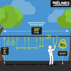 Trelines Columpio Ninja Combo de 15 metros -