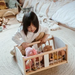 EUREKAKIDS Cuna mecedora de madera