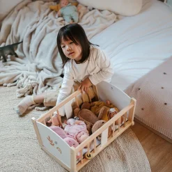 EUREKAKIDS Cuna mecedora de madera