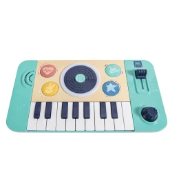 EUREKAKIDS Estudio de DJ portátil con luces y sonidos - DJ Mix & Spin