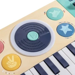 EUREKAKIDS Estudio de DJ portátil con luces y sonidos - DJ Mix & Spin