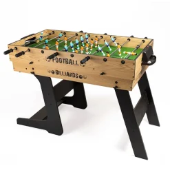 EUREKAKIDS Futbolín y billar plegable 2 en 1
