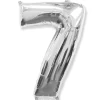 PARTYDECO Globo plata en forma de número 7