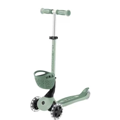 GLOBBER Go Up Baby Lights 360 – Patinete Evolutivo con Luces (Sage/Oliva)