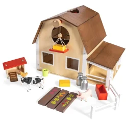 EUREKAKIDS Granja de madera con animales y accesorios - La Granja de Paul