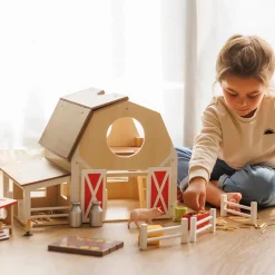 EUREKAKIDS Granja de madera con animales y accesorios - La Granja de Paul
