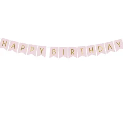 EUREKAKIDS Guirnalda cumpleaños rosa