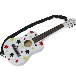 EUREKAKIDS Guitarra estrellas de madera 75cm