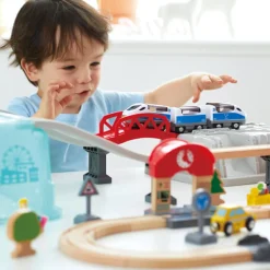 HAPE Juego de bloques de construcción Tren urbano