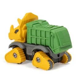 EUREKAKIDS Juego de construcción camión volquete dinosaurio – Green Dino