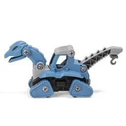 EUREKAKIDS Juego de construcción camión grúa dinosaurio – Blue Dino