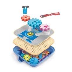 HAPE Juego de engranajes con clavijas y formas de cartón Groovy-Go-Round