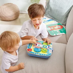 HAPE Juego de engranajes con clavijas y formas de cartón Groovy-Go-Round