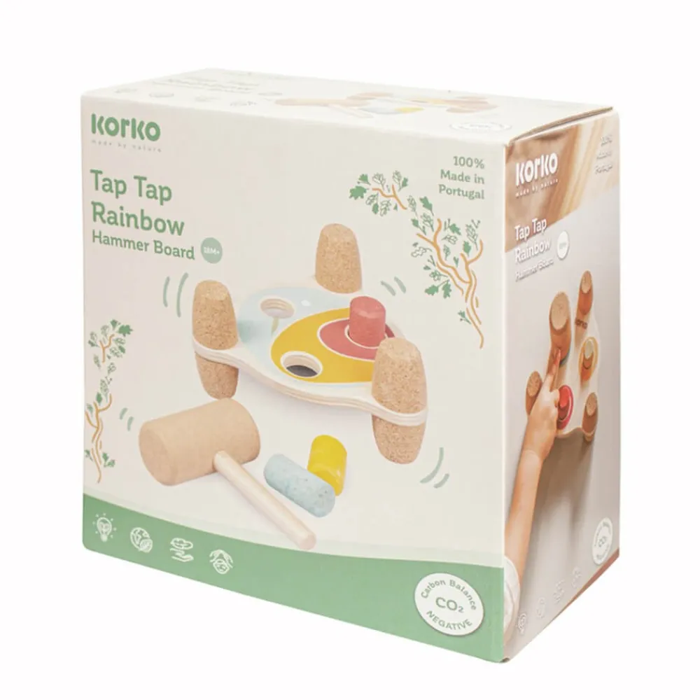 KORKO Juguete de corcho para golpear - Arcoíris
