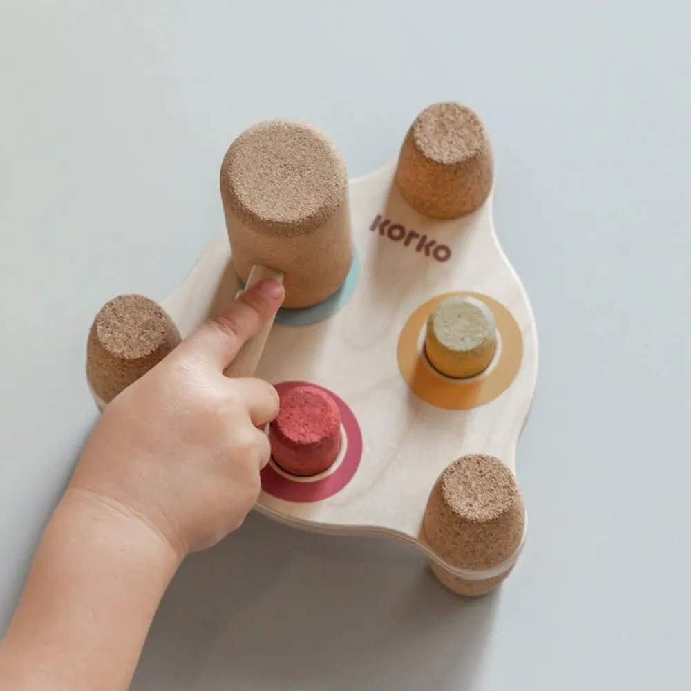 KORKO Juguete de corcho para golpear - Arcoíris