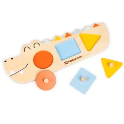 EUREKAKIDS Juguete encajable de madera - Cocodrilo