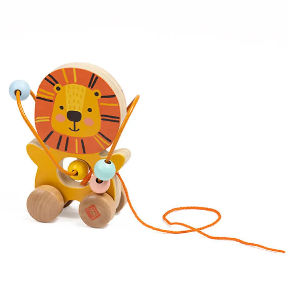 EUREKAKIDS León arrastrable con mini looping Wild