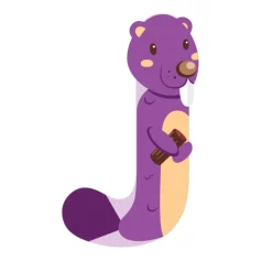 EUREKAKIDS Letra de madera J animales