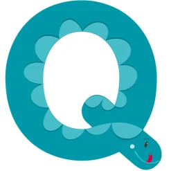 EUREKAKIDS Letra de madera Q Animales