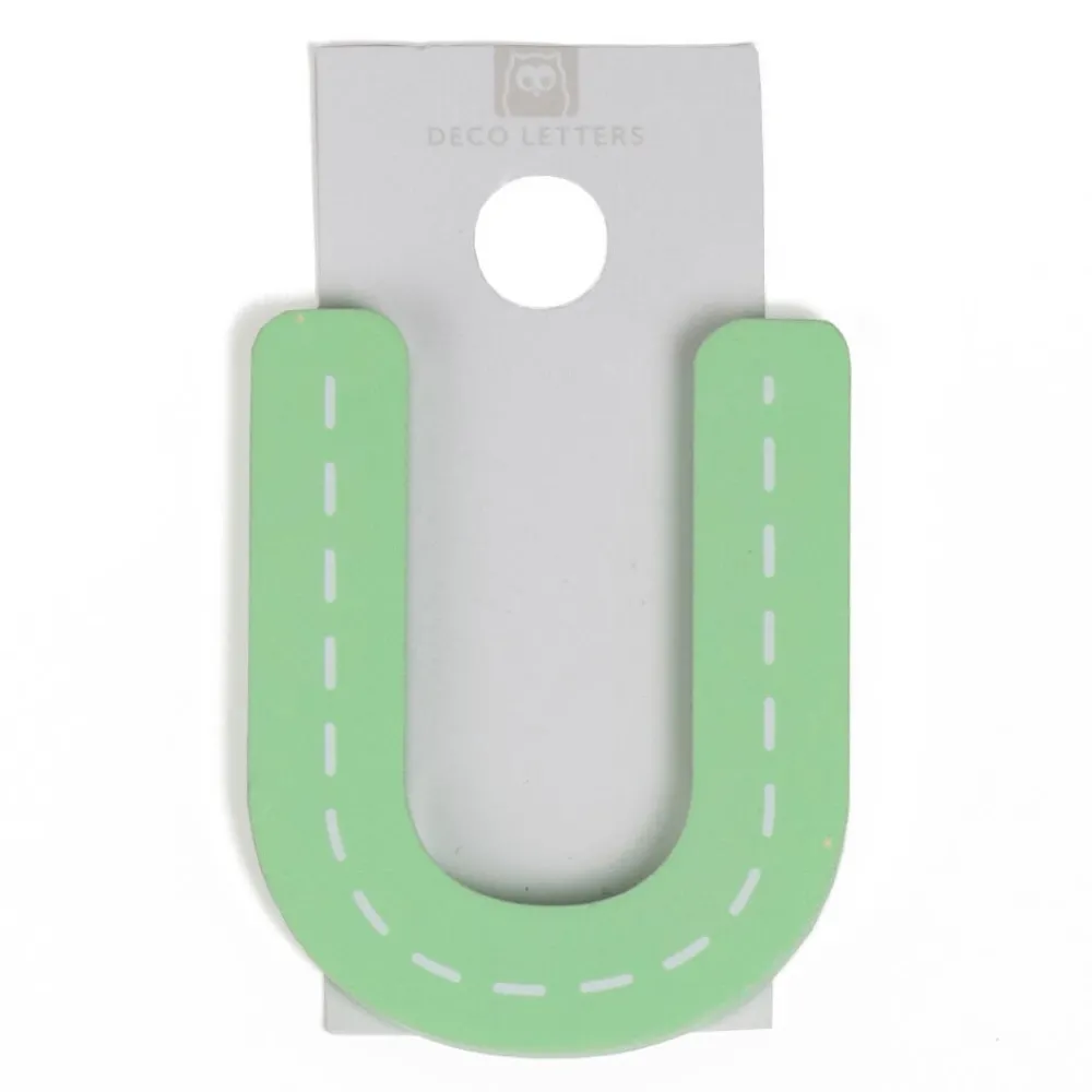 EUREKAKIDS Letra decorativa adhesiva de madera U