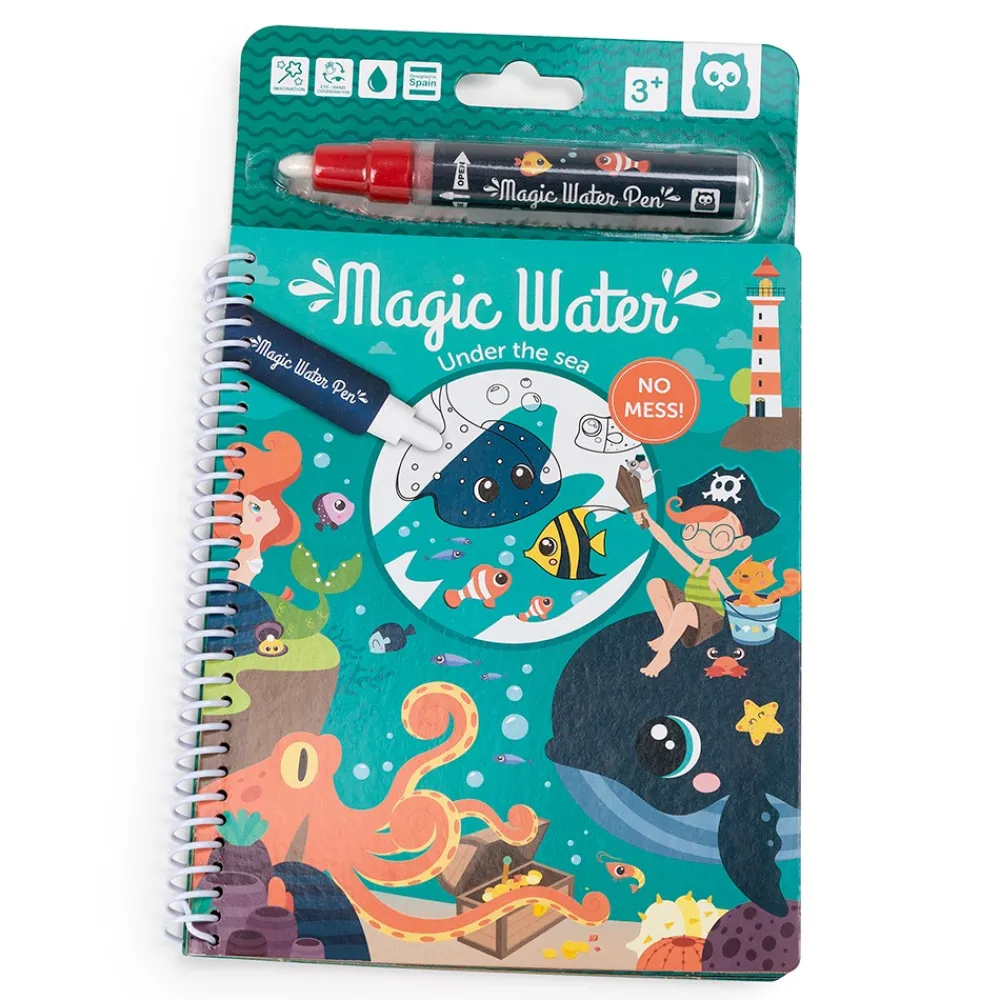 EUREKAKIDS Libro para pintar con agua - Magic Water Bajo el Mar