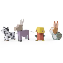 EUREKAKIDS Láminas para construir animales 3D de cartón – Farm Animals