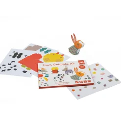 EUREKAKIDS Láminas para construir animales 3D de cartón – Farm Animals